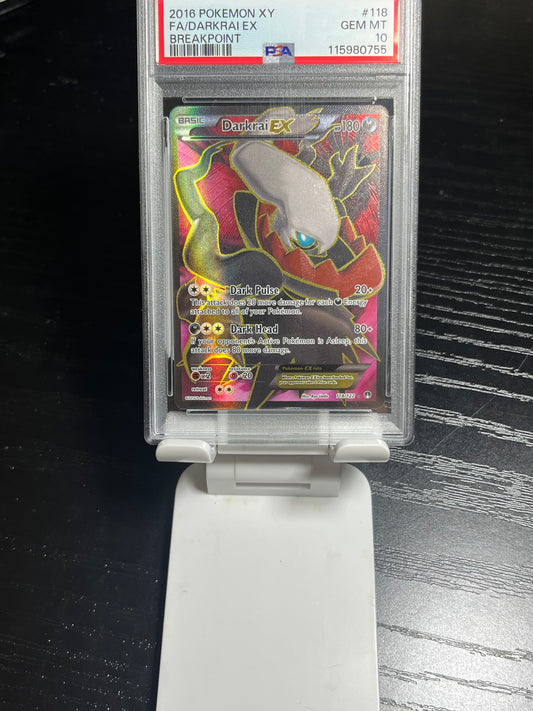 2016 Darkrai EX fullart 118/122 PSA 10